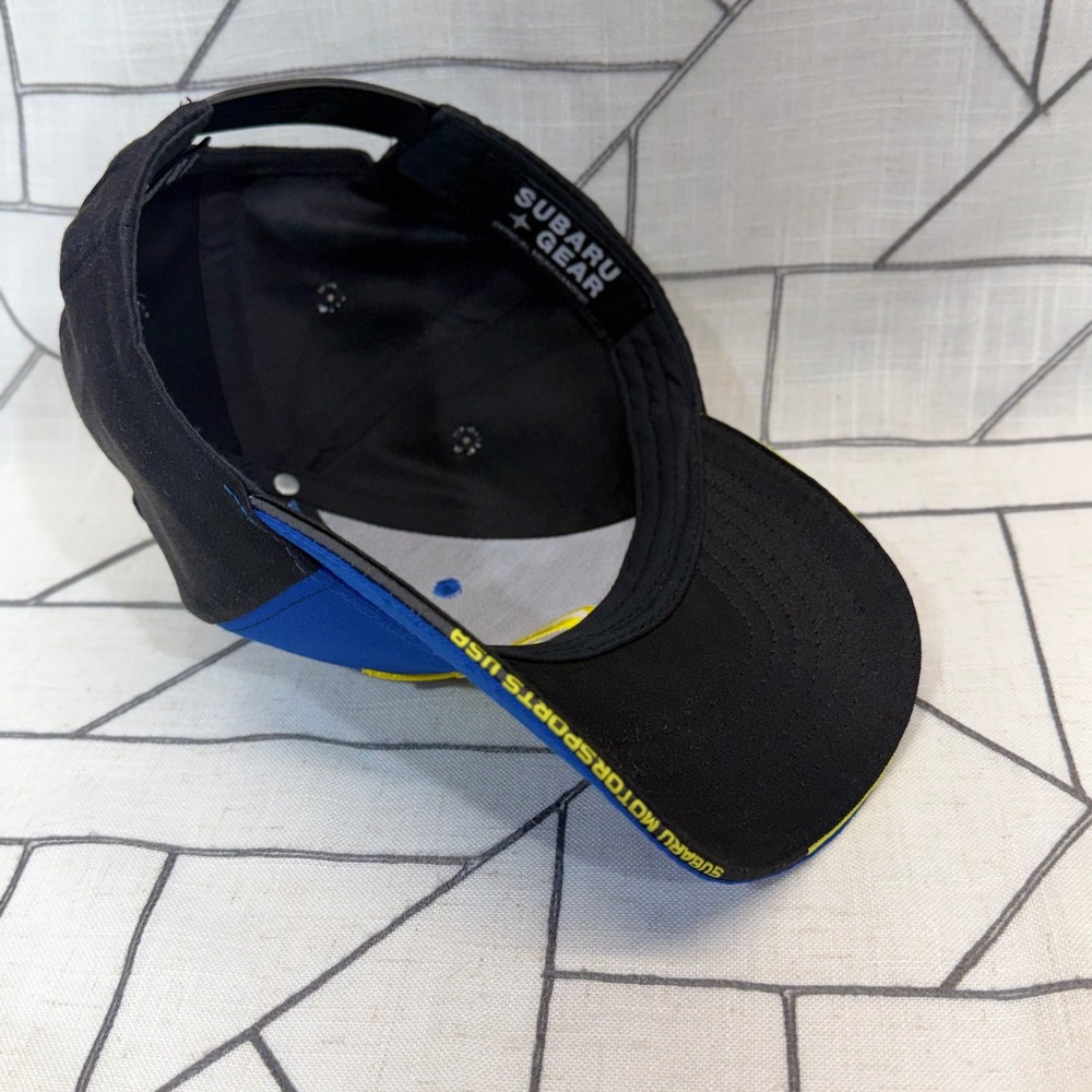 Subaru Motorsports USA Hat OS Blue Black Snapback K-Products Racing Cap - Picture 5 of 9